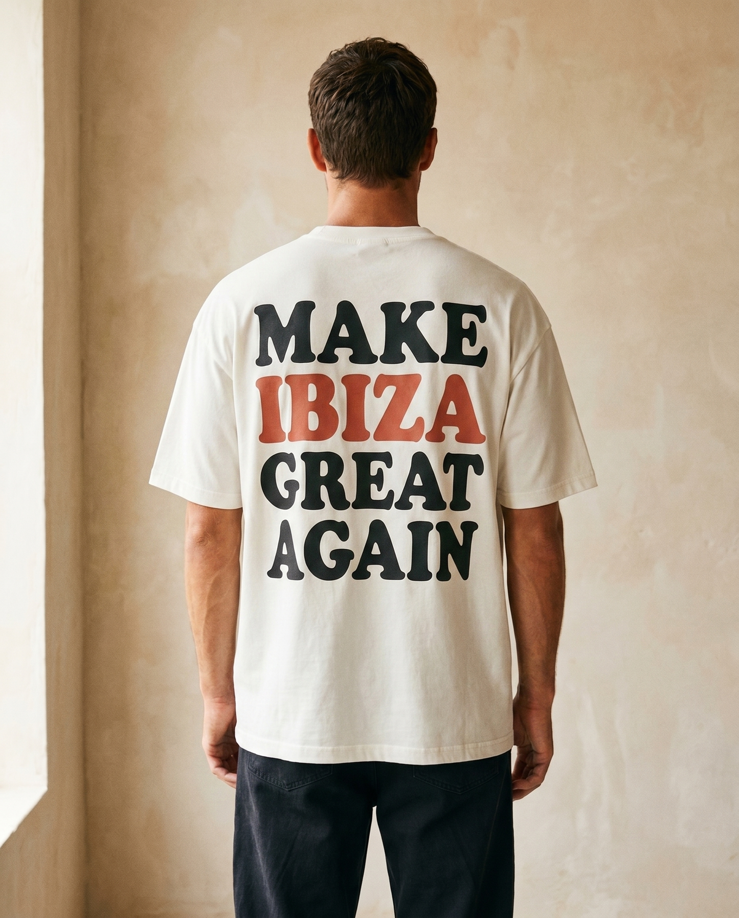 Make Ibiza Great Again blanc - dos porté
