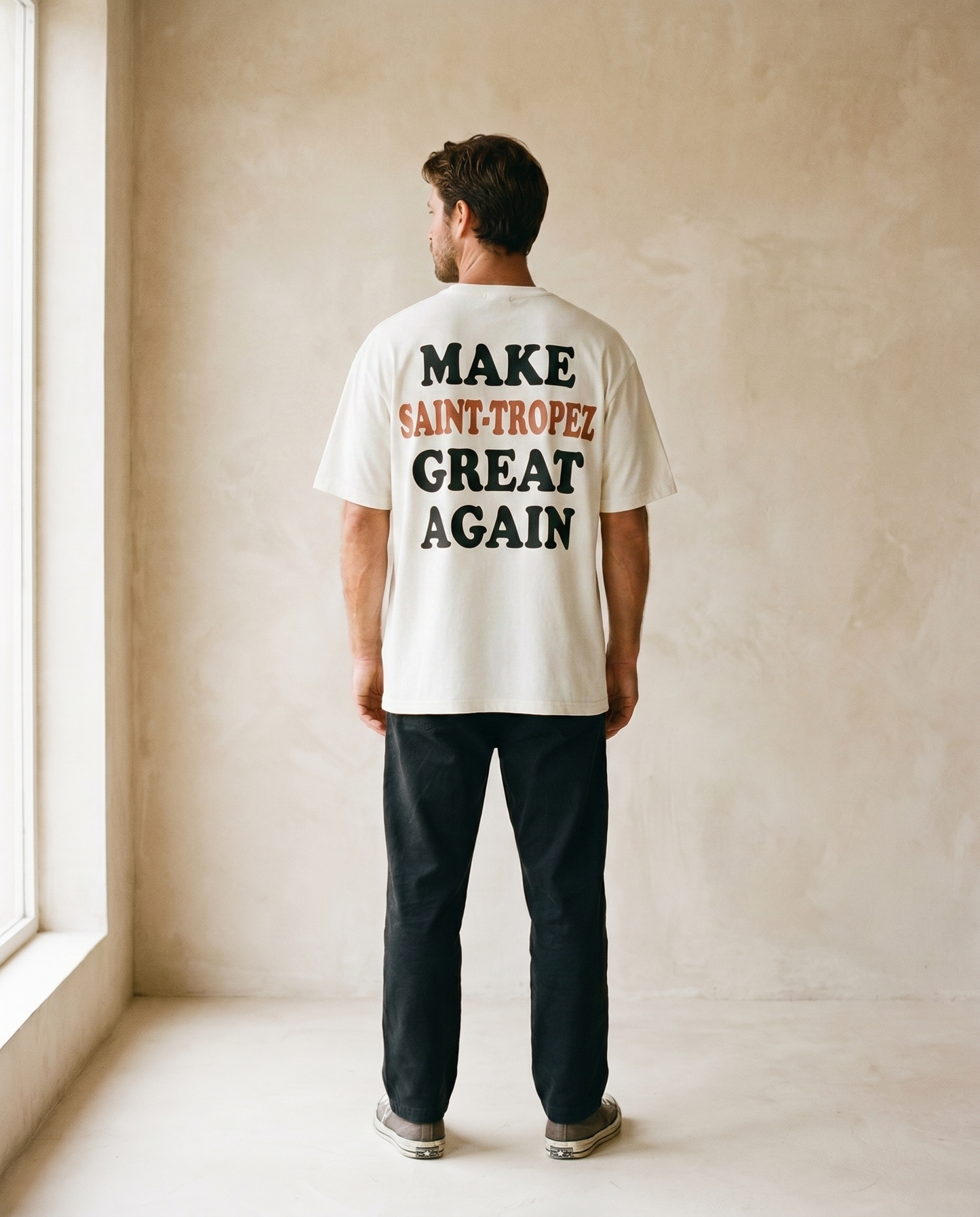 Make Saint-Tropez Great Again blanc - dos porté
